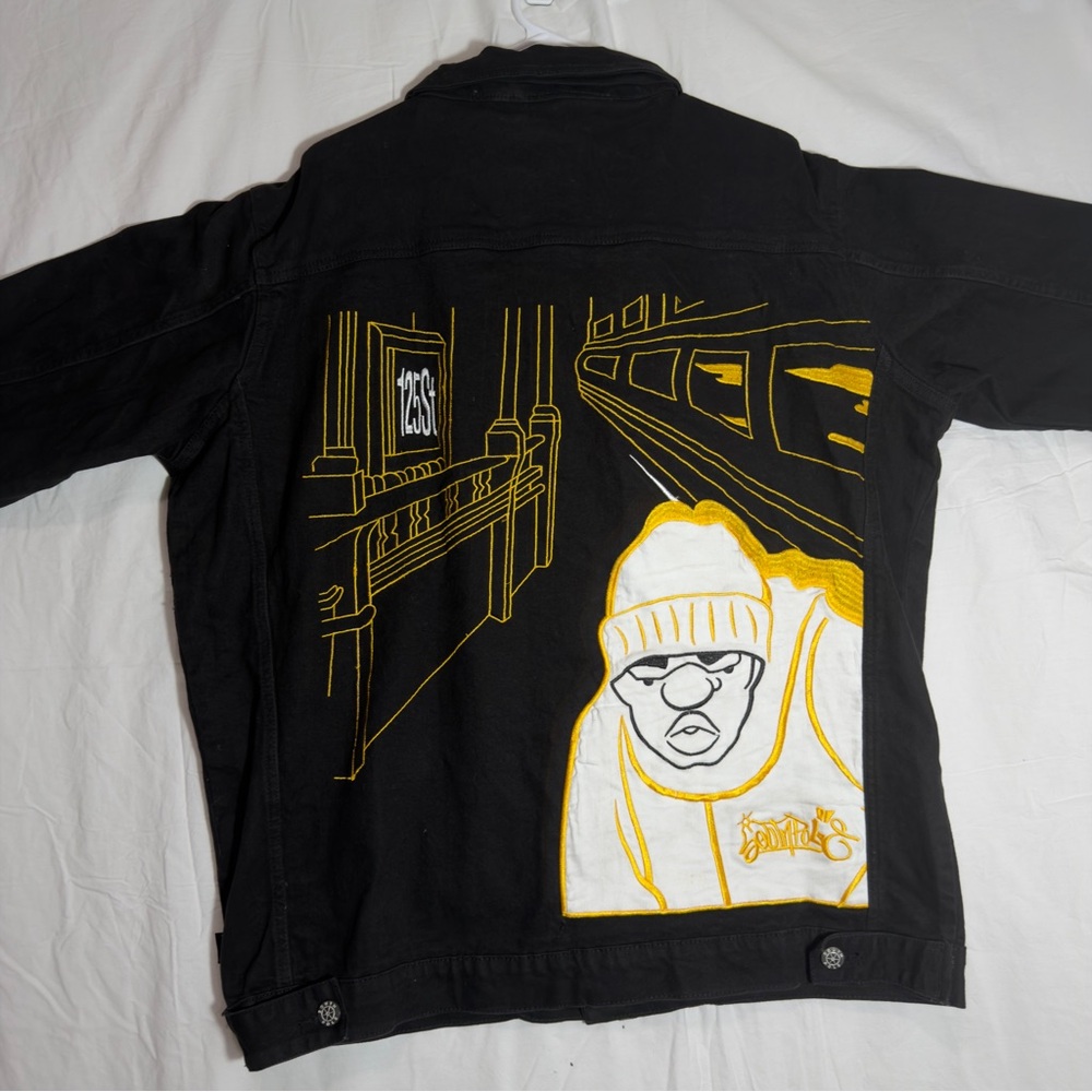South Pole Black Jacket with White Logo Tag